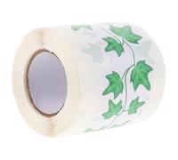 Hoement Bulletin Board Border Leaf Stickers Green Paper Roll with Leaf Patterns Easy to Clean and Can Be Cut for Decorating Bulletin Boards and Classroom Learning Environment