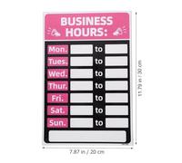 Hoement Business Hours Sign Dirt Proof Removable Back Self-adhesive Sticker Pvc Store Opening and Closing Display for Shop, Restaurant, Or Library