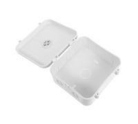 Hoement Cable Junction Box Heavy-duty Plastic Wire Organizer for Cctv Cameras Power Cord Storage White Cable Management Box for Neat and Secure Wire Concealment in Home and Office