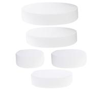 Hoement Cake Props Crafts and 5pcs Manual for Foam DIY Models White Creative Small Cake Shape Homework Suitable for Crafting and Training