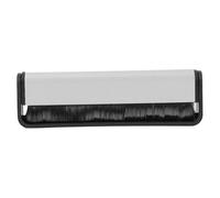 Hoement Carbon Fiber Vinyl Record Cleaning Brush Anti-static Soft Bristle for Vinyl and CD Disc Dust Removal Black Silver