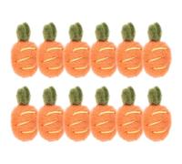 Hoement Carrots Brooch Ornaments 12pcs Felt Decorative Orange Accessories for and Making Clips Handmade Headdress Works Crafts Hair
