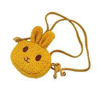 Hoement Cartoon Velvet Coin Purse Adjustable Shoulder Strap, Adorable Rabbit Shape Mini Bag, Simple and Lovely Design Moderate Storage Space for Everyday Use
