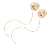 Hoement Cat Scratch Post Accessories 2pcs Jute Rope Balls for Indoor Cat Climbing and Scratching