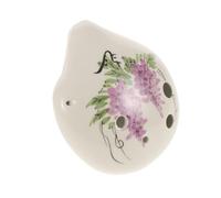 Hoement Ceramic Alto Ocarina Instrument in Key Portable Small Chinese Style Musical Wind Instrument for Adults Lightweight Design for Easy Play and Travel