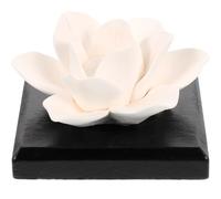 Hoement Ceramic Car Perfume Diffuser Small Lotus Scented Aroma Diffuser for Car Interior Desktop Essential Oil Air Freshener Decor