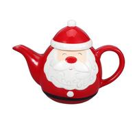 Hoement Ceramic Santa Claus Teapot Christmas Teaware Water Kettle Vintage Style Home Kitchen Decorative Loose Tea Pot