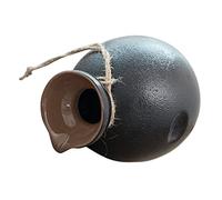 Hoement Ceramic Wine Jug Japanese Style Reusable Household Wine Storage Holder Vintage Sake Kettle Serving Pot for Restaurant Dining