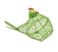 Hoement Chicken Shaped Metal Wire Egg Storage Basket Large Capacity Kitchen Home Decor Organizer for Eggs Vegetables Garlic