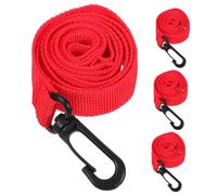 Hoement Children Safety Walking Rope Leash with Hooks for Toddlers Ages 2-12, Detachable Red Walking Leash for Outdoor Kindergarten Use, 4pcs Set