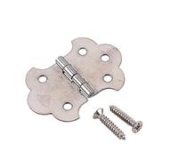 Hoement Cigar Box Guitar Hinge Tailpiece Metal 3-string Bridge with Screws for Cigar Box Instruments Silver Guitar Gear Accessory