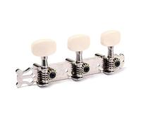 Hoement Classical Guitar Tuning Pegs Keys Machine Heads Replacement Set 2pcs in Silver, Plastic Metal Construction with Standard 35mm Spacing, Easy to Use for Acoustic Guitar Tuner