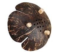 Hoement Coconut Shell Soap Dish with Lid Wooden Multi-function Soap Holder for Bathroom Featuring No Perforation and Strong Bearing Capacity and Desktop Use