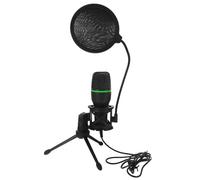 Hoement Condenser Usb Gaming Microphone Kit for Desktop Computer with Noise Reduction and Black Anti-pop Filter, Multipurpose Tabletop Mic Suitable for Streaming and Gaming