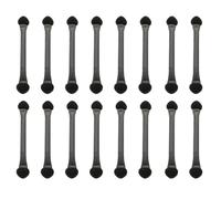Hoement Cosmetic Eye Shadow Sticks 30pcs Double-ended Sponge Applicators Oval Tips Black Plastic for Women and Daily Use