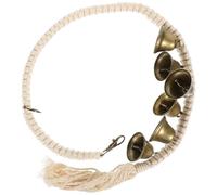 Hoement Creative Handles Dog Training Thread Train Cotton to Beige Bell with Door and Iron Material Fits Most Communicate with Your