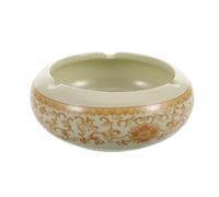 Hoement Creative Modern and Capacity Innovative with Large Ashtray Ceramic Butt Storage, Wear-resistant Porcelain round Bowl for Stylish Antique Minimalist Balcony and Living Room Use
