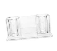 Hoement Crystal Microphone Stand Acrylic Base Desktop Mic Holder for Tabletop Use in Home Studio Multipurpose Mic Storage Base