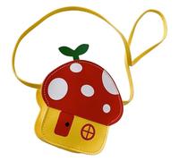 Hoement Cute Red Mushroom Crossbody Bag, Small Shoulder Purse Wallet with Adjustable Strap, Lightweight ’s Coin Pouch for Everyday Use