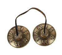 Hoement Cymbal for Marking Meditation Periods Simple and Generous Style Copper Bell for Meditation and Mindfulness Practice, Handcrafted with Golden Copper Material Yoga