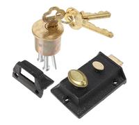 Hoement Deadbolt Lock for Wooden Doors with Simple Installation and Polished Surface, Iron and Copper Construction, Suitable for Home and Factories, Fits Door Thickness 35-55mm, Exterior