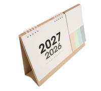 Hoement Desk Calendar Featuring Punch Card and Detachable Note Section with Stickers Paper and Metal Construction and Diet Tracking Functions for School and Classroom Use