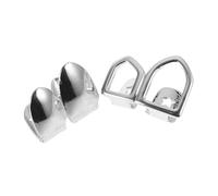 Hoement Detachable Metal Teeth Grill Copper Hip Hop Mouth Jewelry Double Hollow Smooth Design Comfortable Fit for Parties Cosplay and Daily Wear