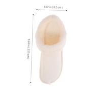 Hoement Detachable Thickened Plush Clogs Shoes Liner Fleece Warm Cotton Sleeve for Winter, Soft Non-slip Inner Cover for Garden Slides and Slippers, Size 37-38 Cream White