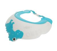 Hoement Dinosaur Toddler Shampoo Hat Blue Protective Hair Washing Shield Bathing Cap for Children Portable Ear Protector Bath Shower Accessory