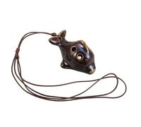 Hoement Dolphin Shape Ceramic Ocarina 4-hole Wind Instrument for Beginners Colorful Decorative Toy for Children and Music Practice
