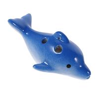 Hoement Dolphin Shape Ceramic Ocarina Boys and Girls Sea Life Animal Toys Boy Girl Music Instrument