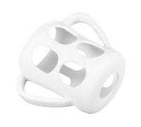 Hoement Double Handle Silicone Grip Sleeve for Nursing Bottles Comfortable Milk Bottle Accessory Lightweight White Holder