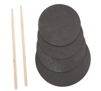 Hoement Drum Practice Pad Set with Lightweight Foam Material and Comfortable to Hold Design, Black Drum Silencer Pads for Professional and Personal Use, for Drummers and Beginners