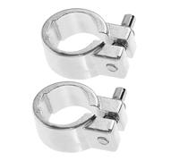 Hoement Drum Stand Memory Lock Clamps Silver Metal 2pcs Quick Installation for Tom Drum Mount and Cymbal Holder for and Home Use