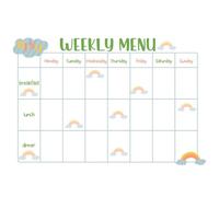 Hoement Dry Erase Sticky Board Sheet for Fridge Weekly Meal Planner PVC Material with Sturdy Construction and Weekly Scheduling Feature for Family Use and Writing Grocery Lists