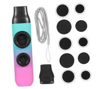 Hoement Dual-hole Gradient Color Kazoo Instrument Adjustable High-low Pitch, Portable Kazoo for Boys and Girls and Adults, Beginner and Performance Musical Toy
