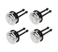 Hoement Dual Push Toilet Flush Button Water Tank Accessories 4pcs 48 mm Diameter Compatible Easy Installation Electroplating Finish for Standard Cistern Random Color