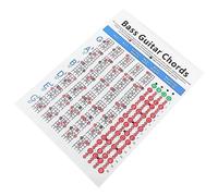 Hoement Electric Bass Chord Learning Guide Large Chord Chart for Beginners Essential Music Theory Reference Poster for Guitar Players