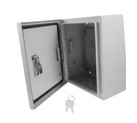Hoement Electrical Junction Box Wall-mounted Metal Enclosure with Safety Locks and Detachable Galvanized Mounting Plate for Outdoor Power Distribution and Control Equipment