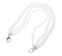Hoement Elegant Pearl Shoe Chain Jewelry for Women Handmade High Glossy White K Fishing Line Woven Sneaker Charm Stylish Clog Accessory with Sophisticated Glossy Finish