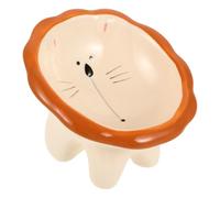 Hoement Elevated Ceramic Cat Food Bowl for Pets, Not Easy to Break or Deform, Designed to Avoid Hurt under Pet's Chin, for Feeding and Watering Cats at Home