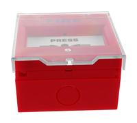 Hoement Emergency Alarm Button Broken Glass for Fire Emergency Exit Release, Manual Reset Fire Alarm Switch Protective Cover, Compatible Electrical and Access Control Systems