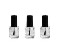 Hoement Empty Nail Polish Bottles Portable and Leak-proof Design 10ml with Brush 10pcs Square Shaped Glass Containers for Travel and DIY Nail Polish