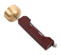 Hoement Extendable Copper Temple Prayer Bell with Ergonomic Wooden Handle Lightweight Chinese Musical Instrument for Buddhist Chanting and Meditation Portable Percussion Yin Qing Compact