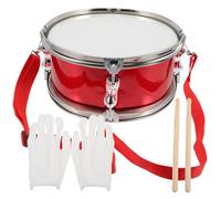 Hoement Flashing Red 11-inch Snare Drum for Kids with Drumsticks and Spring Mechanism, Small Percussion Instrument Suitable for Marching Bands and Educational Music Play