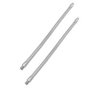 Hoement Flexible Gooseneck Metal Hose 300mm Threaded Led Light Pole for Diy Clip-on Desk Lamps 2pcs Electroplated Soft Tube Spotlight Stand for Reading and Accent Lighting