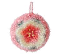 Hoement Flower Shaped Acrylic Dish Towel Absorbent Kitchen Washcloth Creative Tableware Cleaner and Dishwashing Scrubber for Home Use