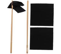 Hoement Flute Cleaning Rod Kit with Maple Wood Rod and Microfiber Cloth for Flute Maintenance and Moisture Absorption