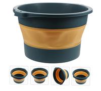 Hoement Foldable Foot Basin with Massage Bumps Thickened Portable Wash Basin for Home Use Durable Plastic Collapsible Foot Soaker Multi Purpose Cleaning and Storage Bucket