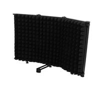 Hoement Foldable Microphone Wind Shield and Isolation Filter Black Noise Reduction Soundproofing Shield for Recording Compatible Studio Equipment